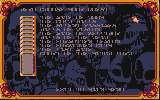 Hero Quest - Return of the Witch Lord [datadisk] atari screenshot